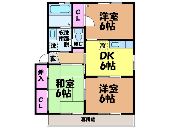 ルミナス北久米Ⅰの物件間取画像